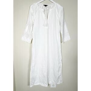 J. Crew Factory White Midi Dress